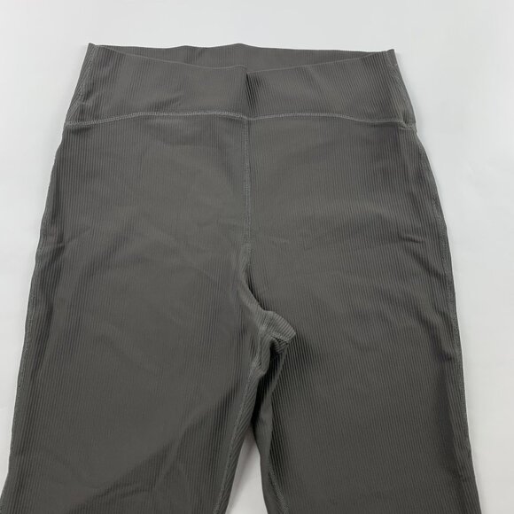 Old Navy Temple Stone Ribbed Powersoft Extra High Rise Super Flare Leggings L - Picture 2 of 7